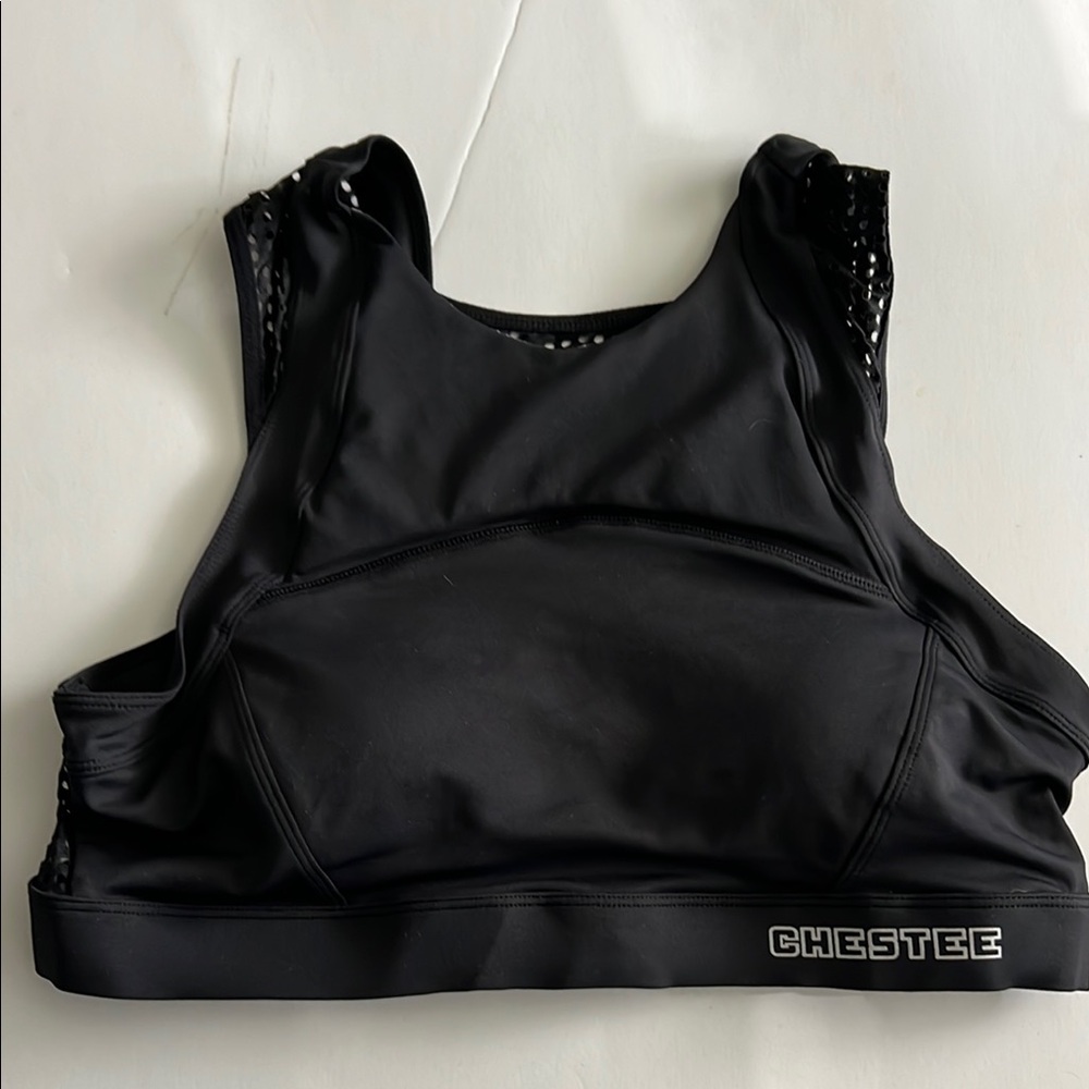 Black Chestee padded sports bra, Size 12
